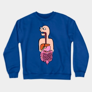 Colorful Illustration of the Digestive System - Med School Anatomy Physiology Crewneck Sweatshirt